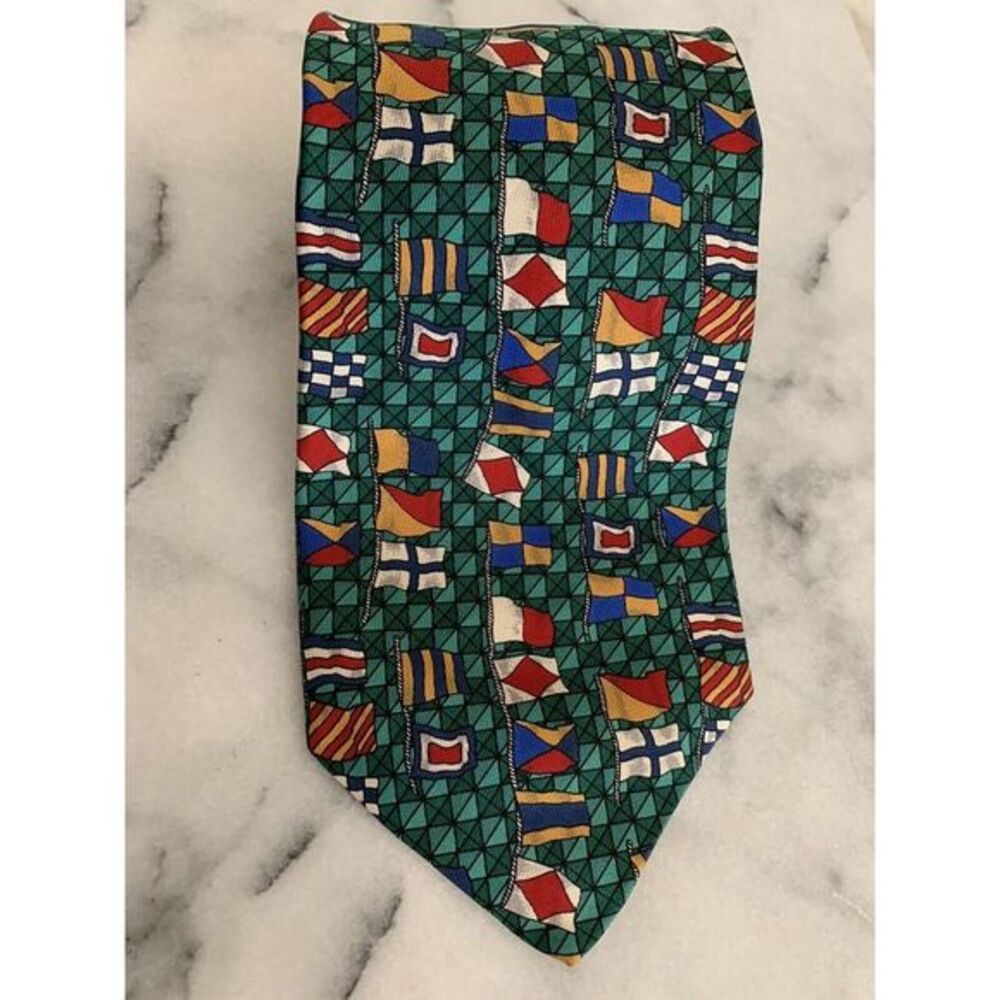 Robert Talbott Flags International Cultural 100% Italian Silk Handmade Tie